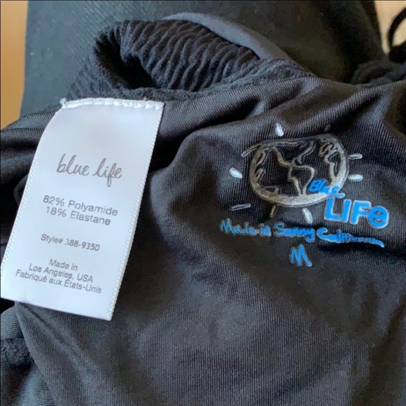 Blue life lace up one piece swimsuit - Picture 3 of 6